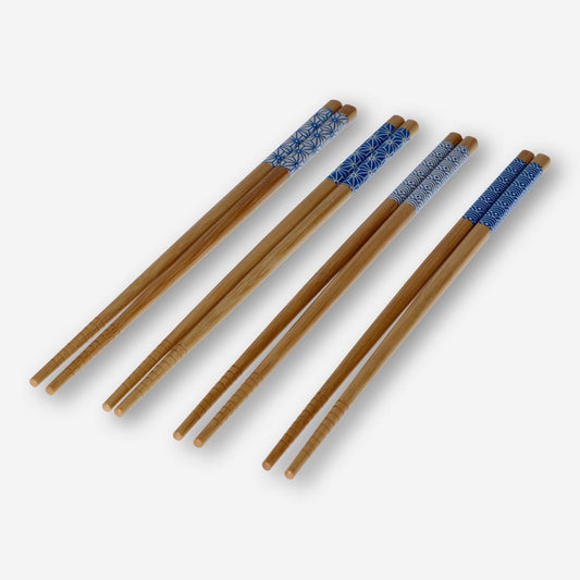 4'lü Mavi Bambu Chopstick Seti