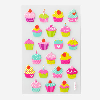 Cupcake Şekilli Sticker Seti