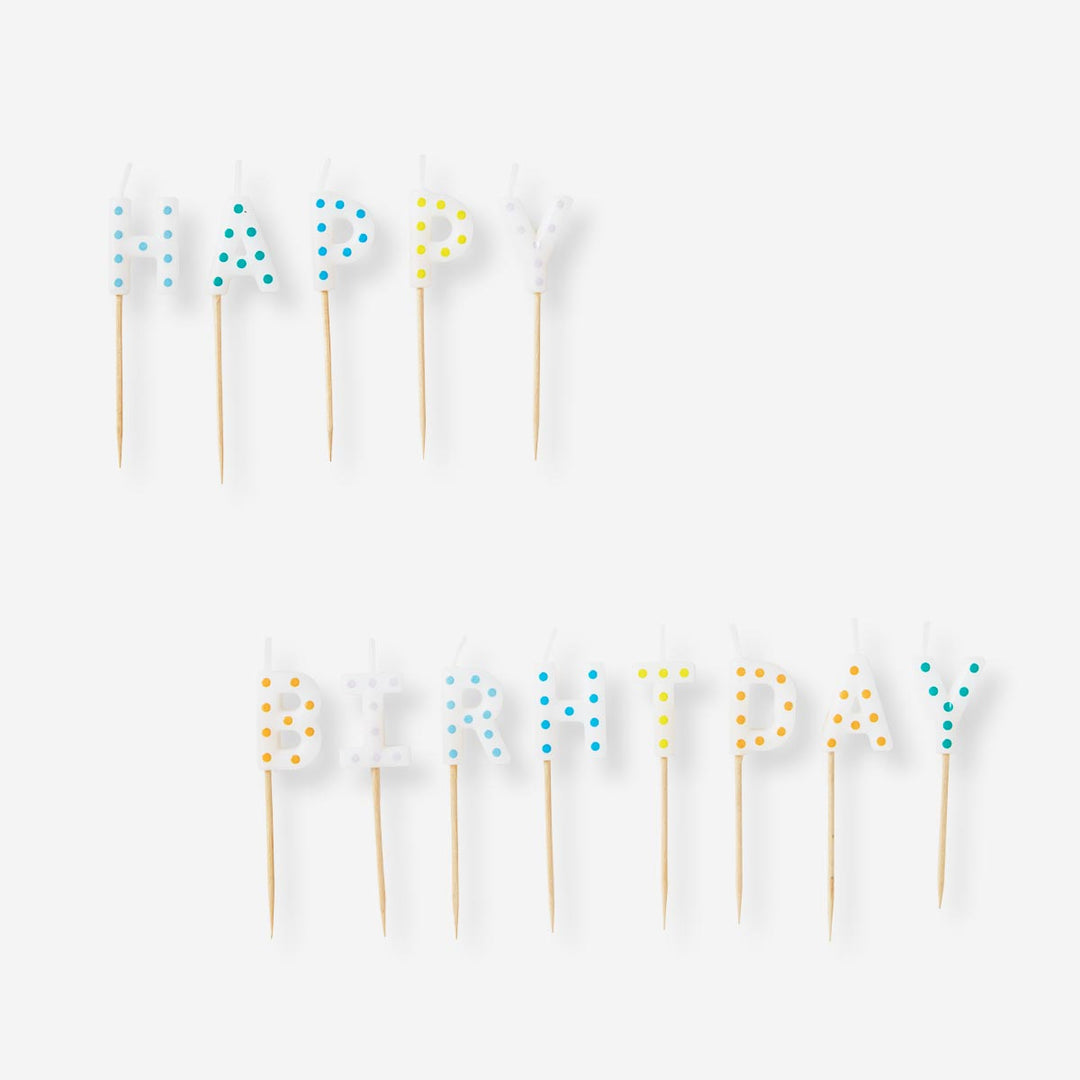 CANDLES HAPPY BIRTHDAY MIX COLORS