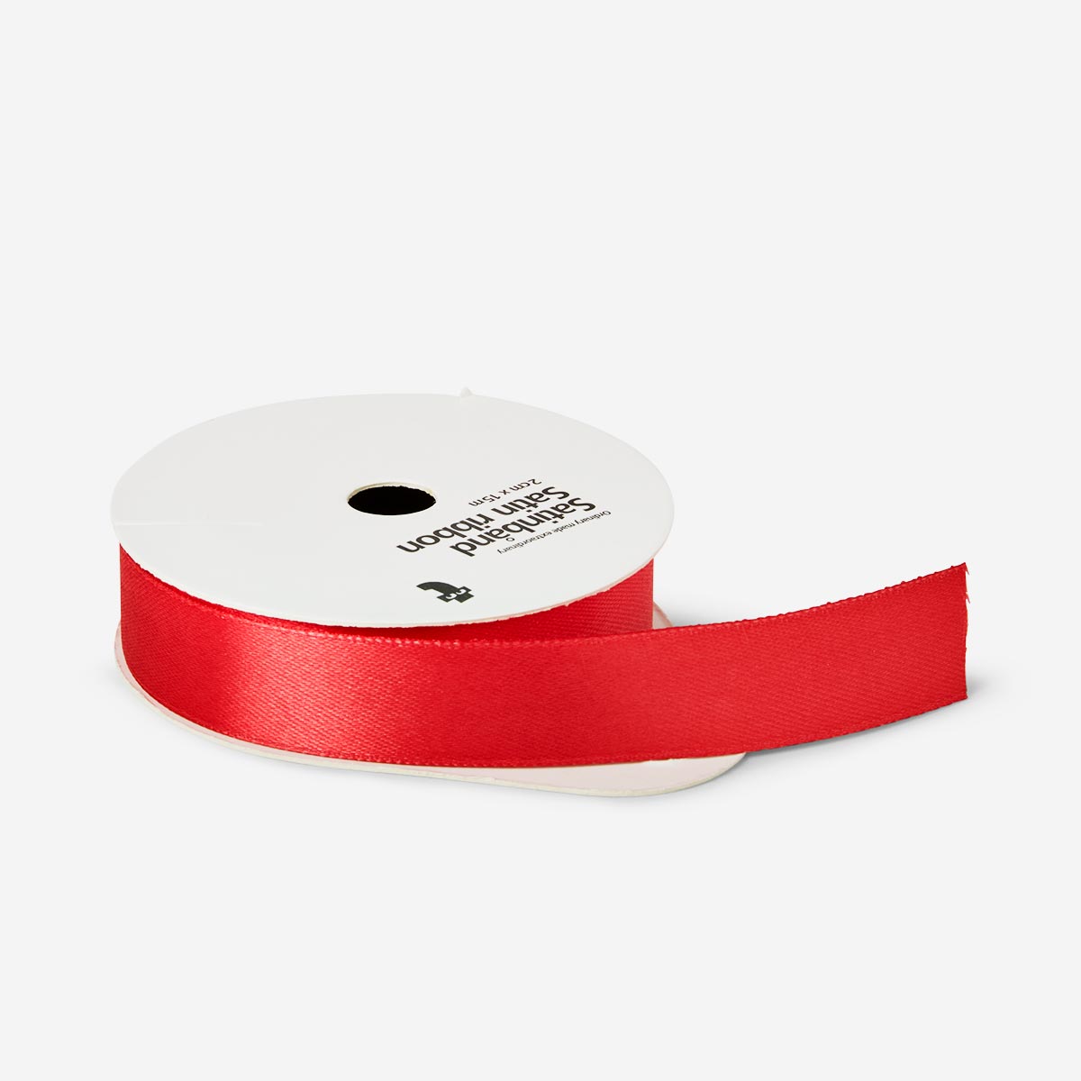 RIBBON SATIN 2CMX15M RED