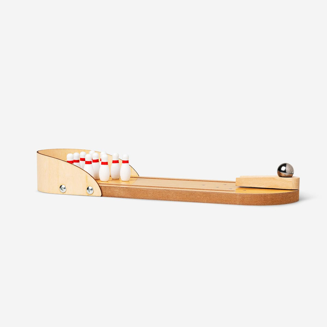 GAME BOWLING LANE MINI WOODEN