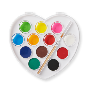 WATER COLOR PALET IN SHAPE HEART