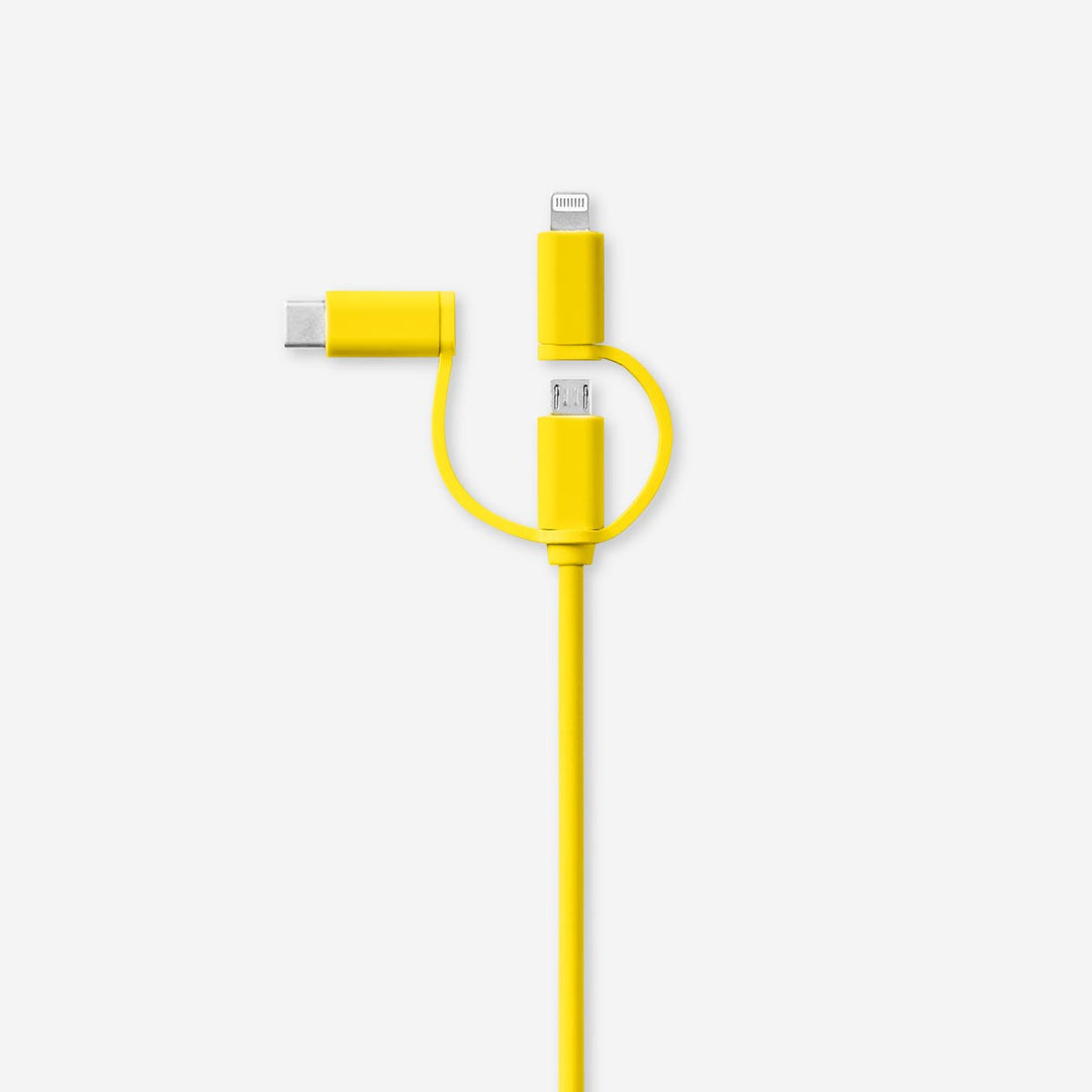 CHARGING CABLE 300CM 3-IN-1 YELLOW