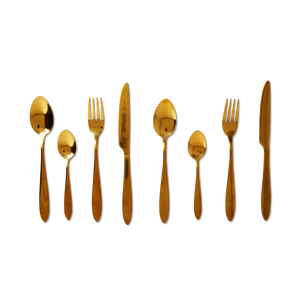 CUTLERY 8PCS/SET FORK/KNIFE/TEA SPOON/SPOON GOLD