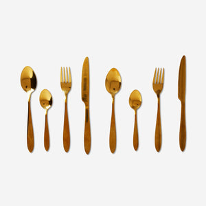 CUTLERY 8PCS/SET FORK/KNIFE/TEA SPOON/SPOON GOLD