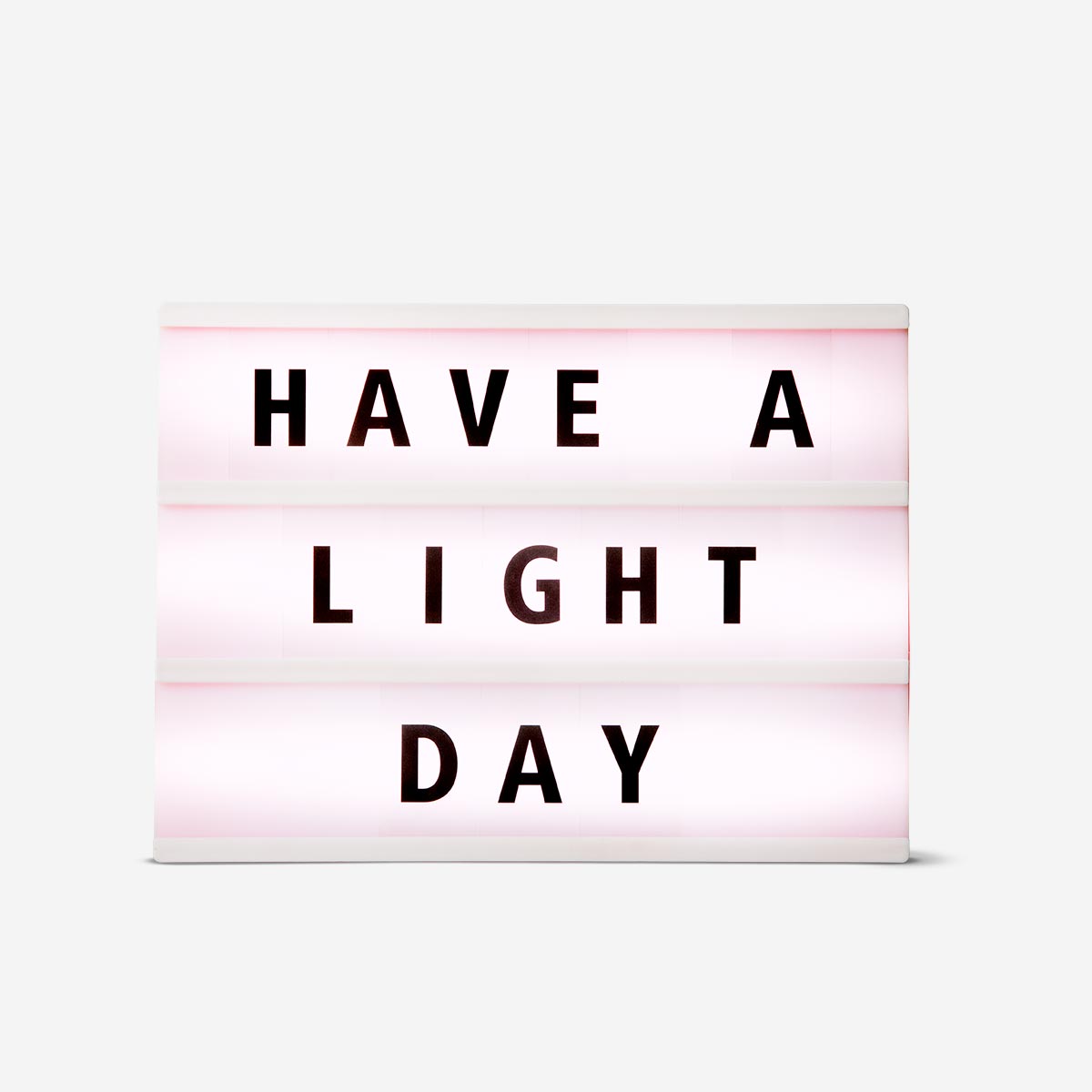 LIGHT BOX WITH LETTERS A4 PINK