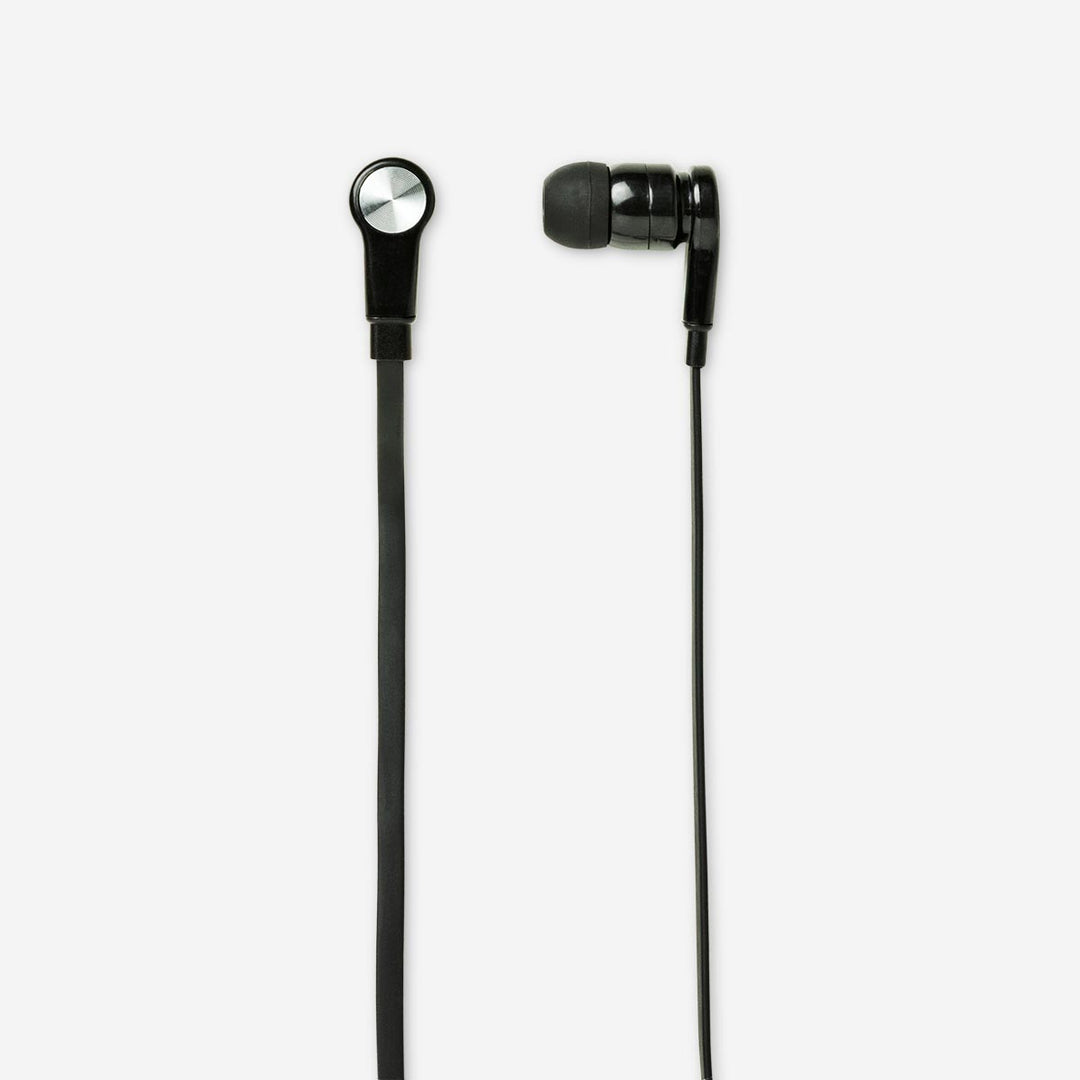 EARPHONES WITH MICROPHONE BLACK