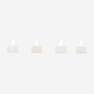 CANDLES LED TEALIGHTS WHITE 4 PCS