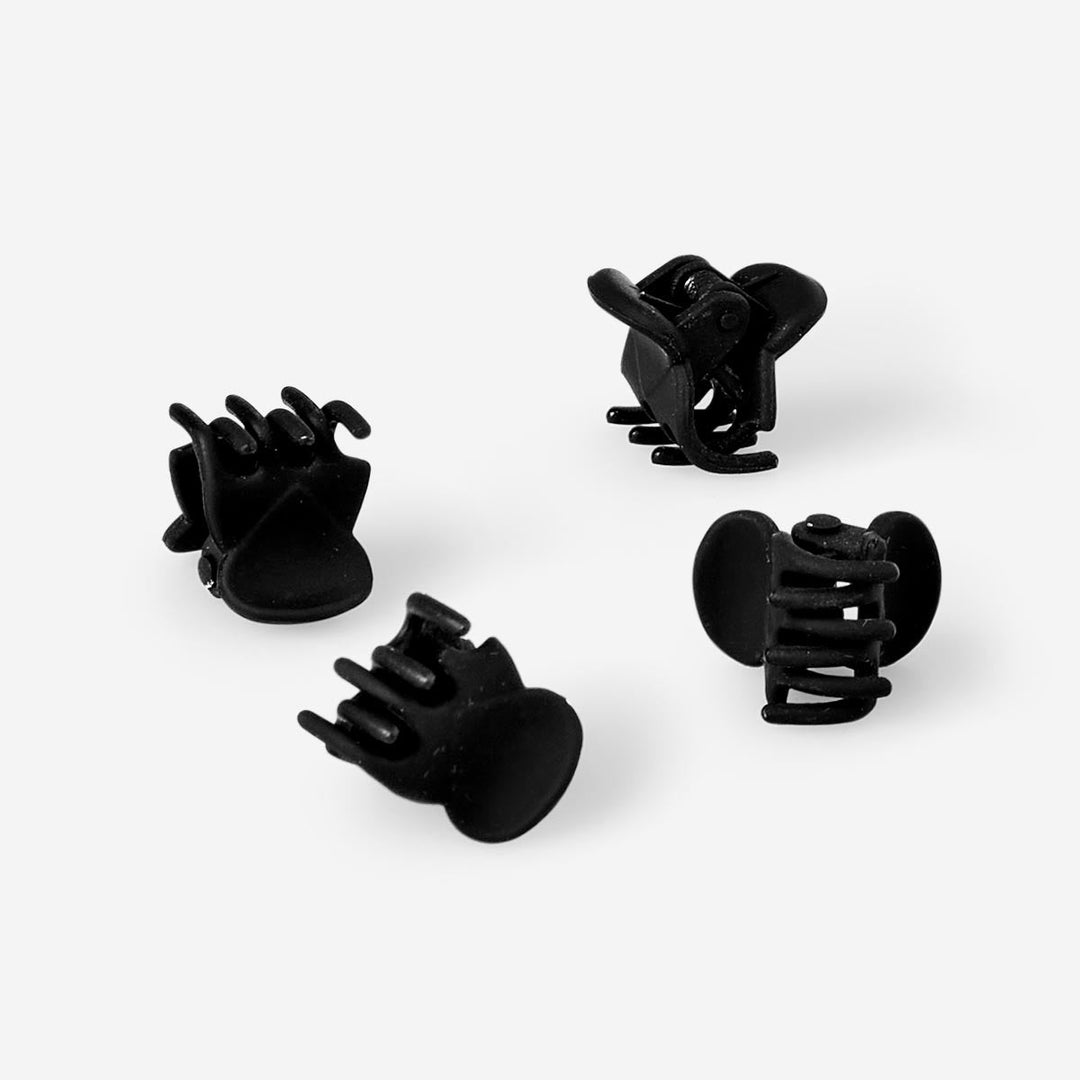 HAIR CLAMP MINI RECYCLED PS 8PCS BLACK