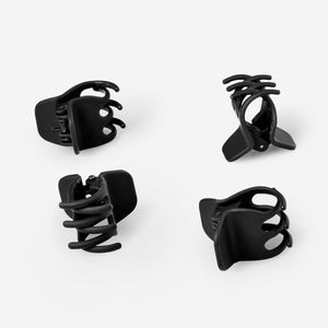 HAIR CLAMP SMALL RECYCLED PS 4 PCS BLACK