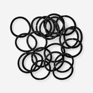 HAIR ELASTIC PLAIN 20PCS RECYCLED POLYESTER BLACK