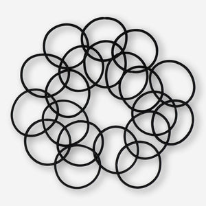 HAIR ELASTIC THIN 20PCS RECYCLED POLYESTER BLACK