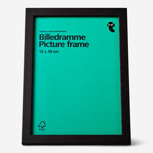 FRAME PHOTO WOOD LOOK BLACK 13X18 CM