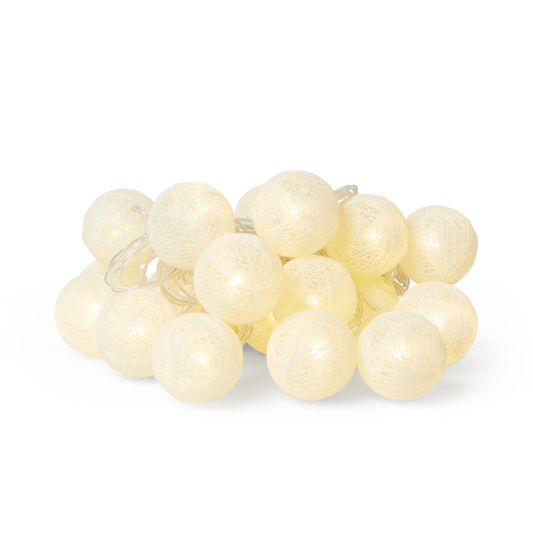 LIGHT CHAIN THREAD BALL 20 PCS IVORY