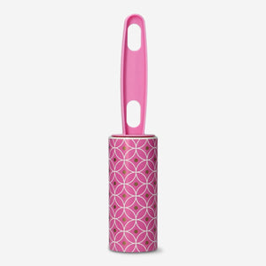 LINT ROLLER W HANDLE PINK