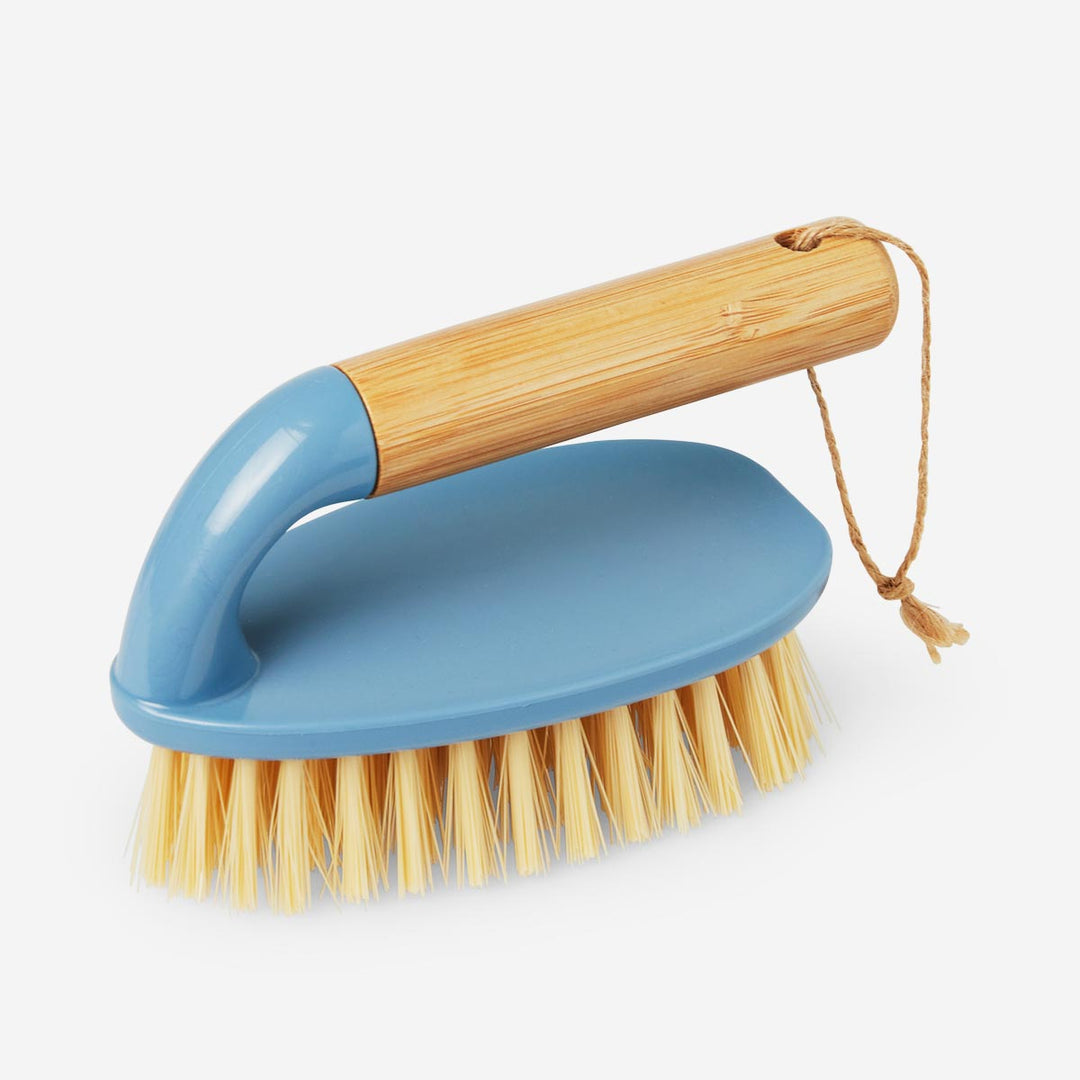 BRUSH CLEANING W BAMBOO HANDLE BLUE