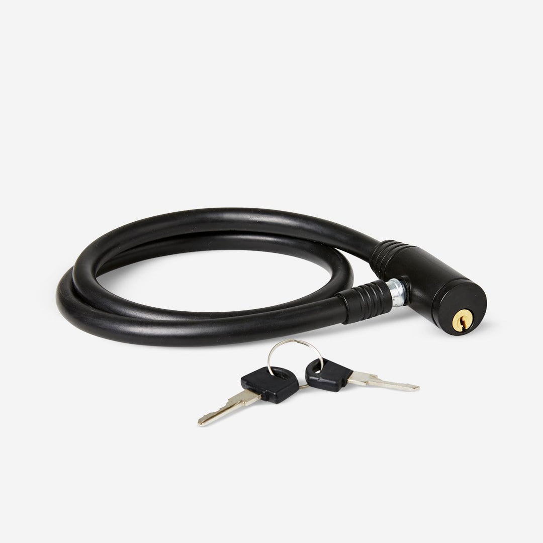 LOCK CABLE 73CM W/2 KEYS BLACK