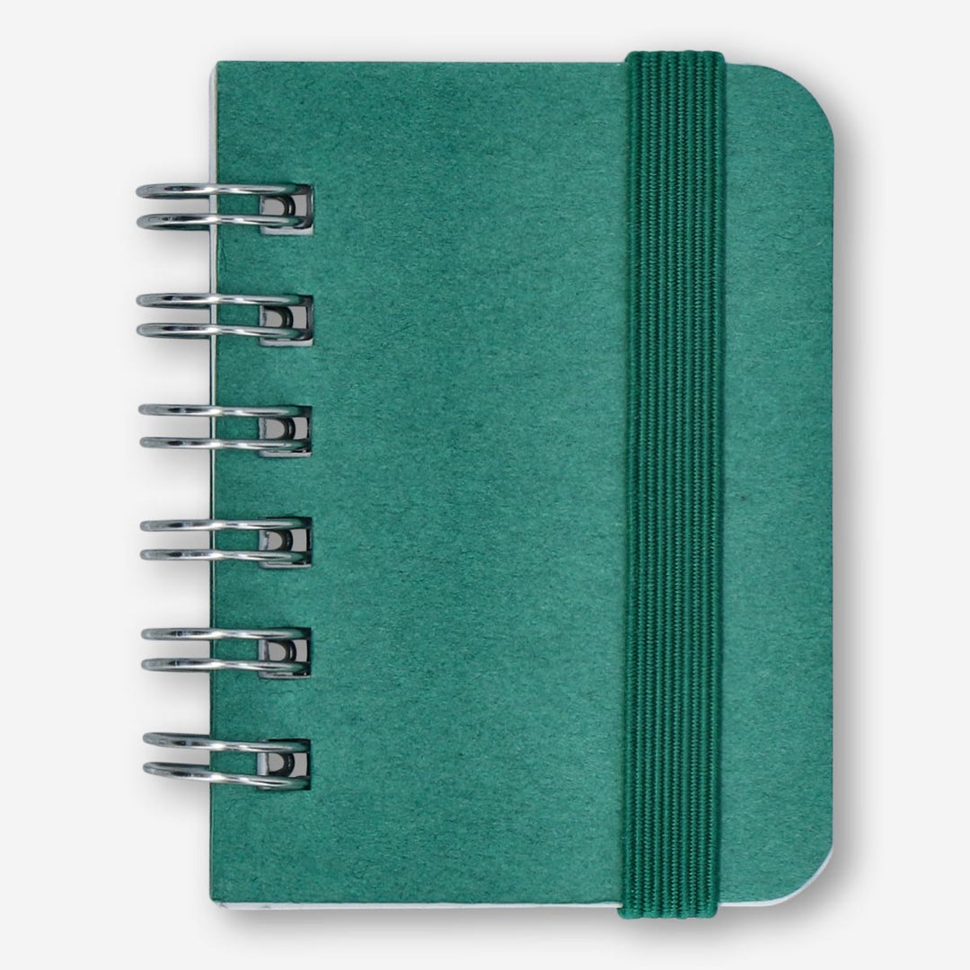 NOTEBOOK W. SPIRAL MINI GREEN CRAFT