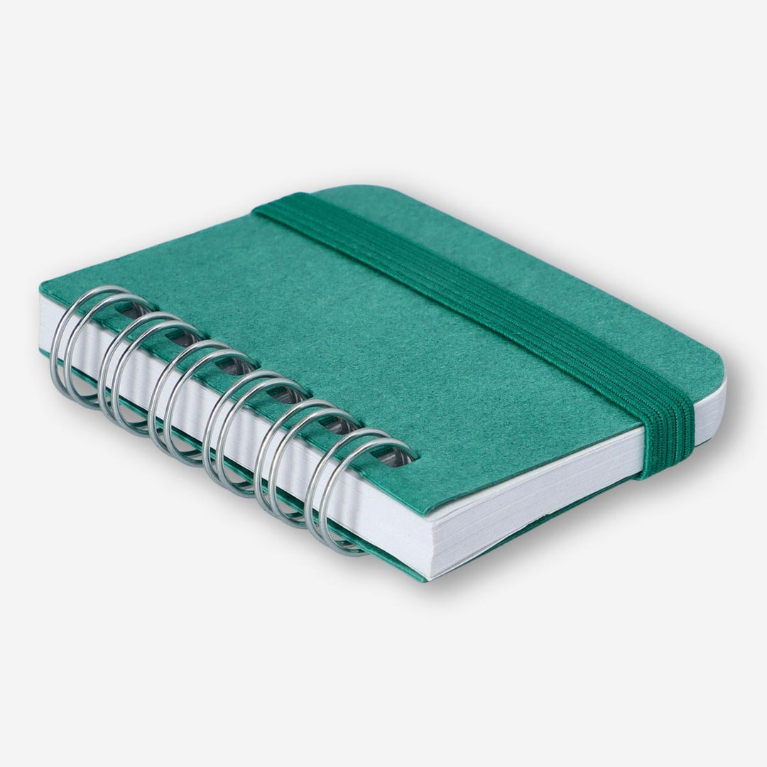 NOTEBOOK W. SPIRAL MINI GREEN CRAFT