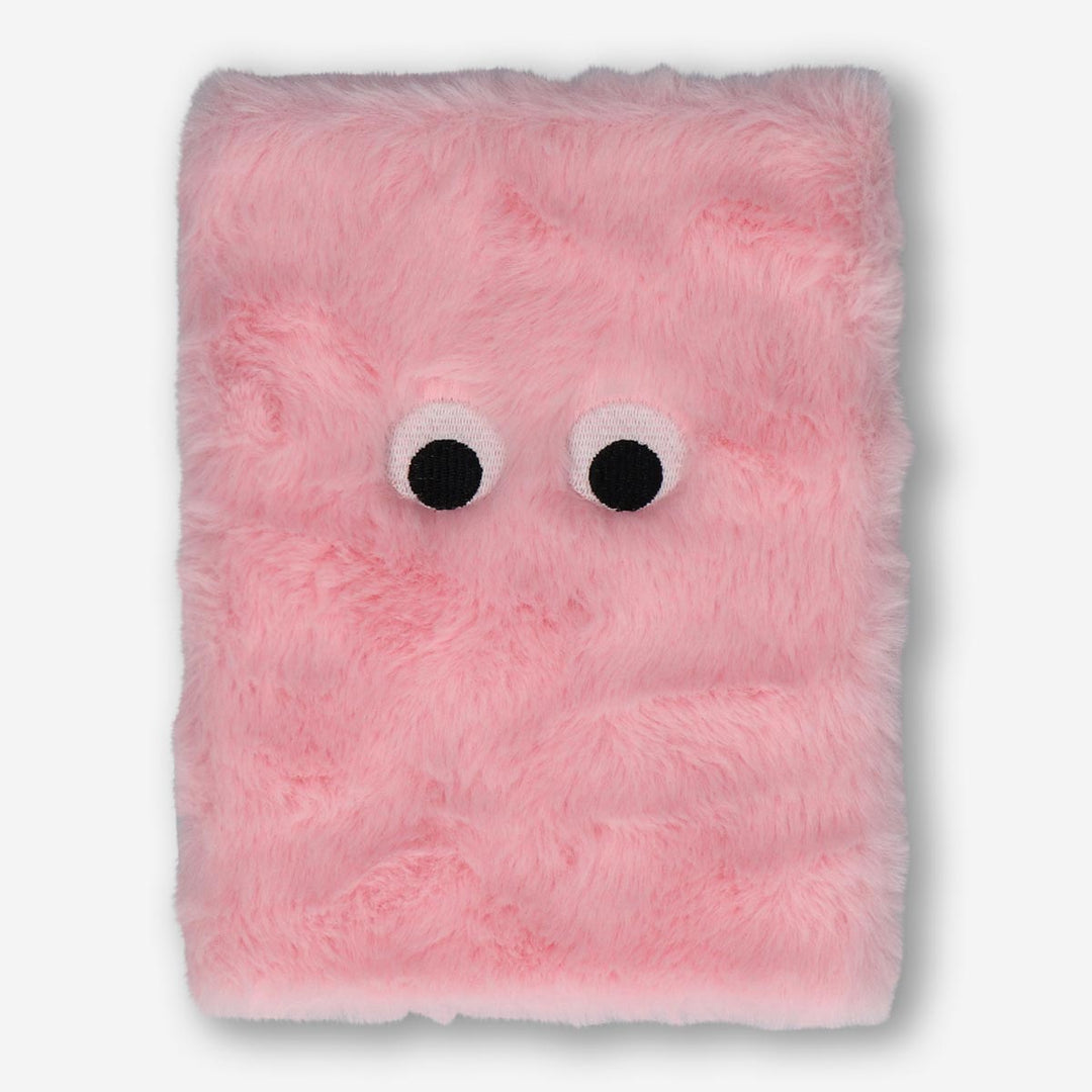 NOTEBOOK PLUSH W. EYES PINK