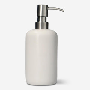 SOAP DISPENSER CERAMIC MAT WHITE