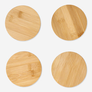 COASTER BAMBOO ROUND DIA 10 CM 4 PCS