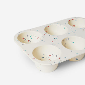 FORM MUFFIN TRAY 6 HOLES 24 X 16.5 X 3.7 CM CONFETTI SILICON