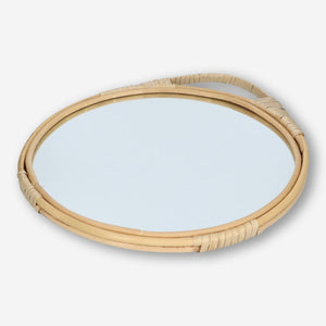 MIRROR RATTAN 30 CM