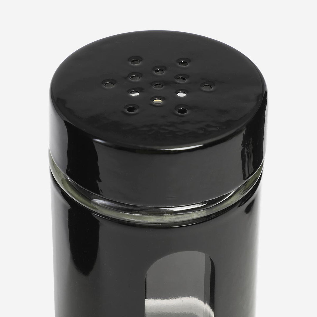 CONTAINER W. OPEN SIDE FOR SPICE W. LID W. HOLES MATTE BLACK