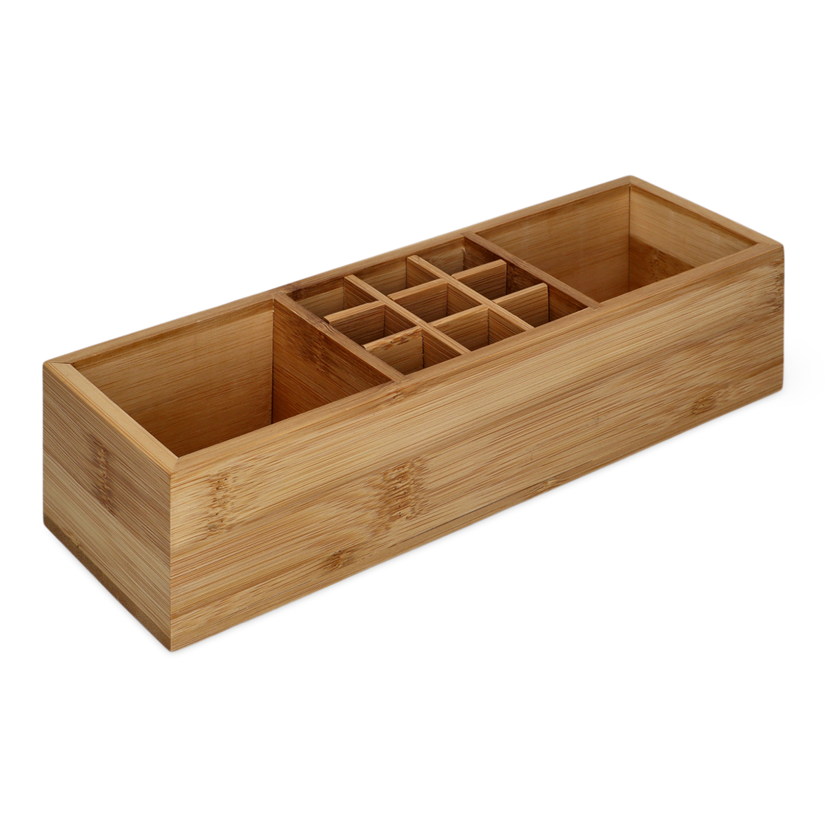 ORGANIZER TRAY 3 ROOMS W REMOVABLE DIVIDER BAMBOO