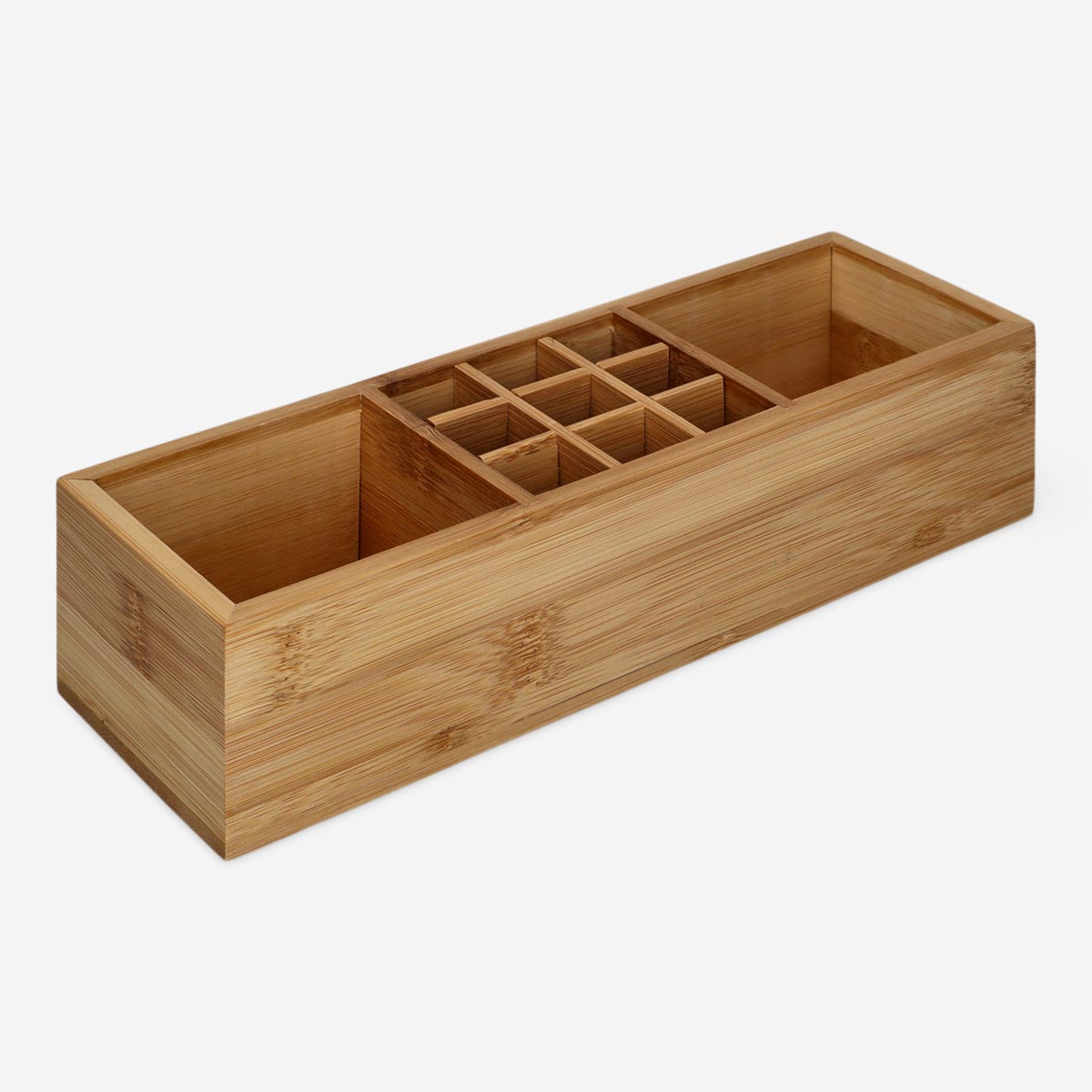 ORGANIZER TRAY 3 ROOMS W REMOVABLE DIVIDER BAMBOO