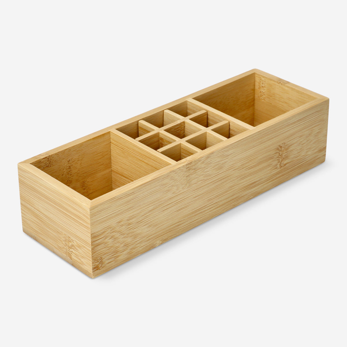 ORGANIZER TRAY 3 ROOMS W REMOVABLE DIVIDER BAMBOO