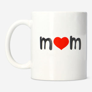 MUG 220ML W HANDLE W TEXT MOM & PINK HEART