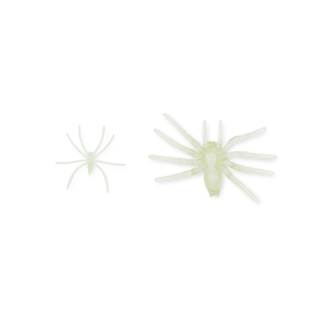 SPIDERS MIX SIZE GLOW IN THE DARK 12 PCS