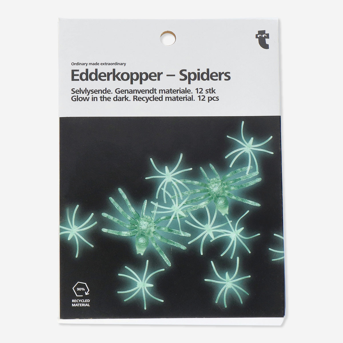 SPIDERS MIX SIZE GLOW IN THE DARK 12 PCS