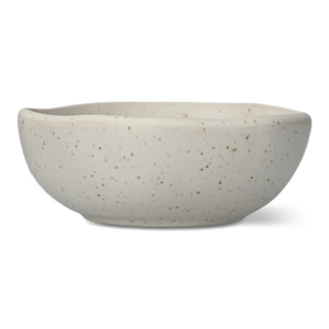 BOWL STONEWARE 10X3.5CM RUSIC IVORY