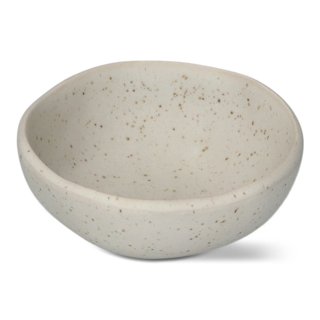 BOWL STONEWARE 10X3.5CM RUSIC IVORY