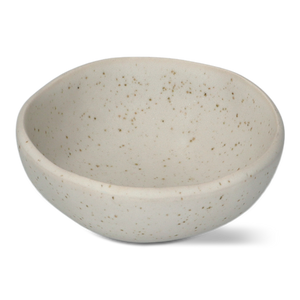 BOWL STONEWARE 10X3.5CM RUSIC IVORY