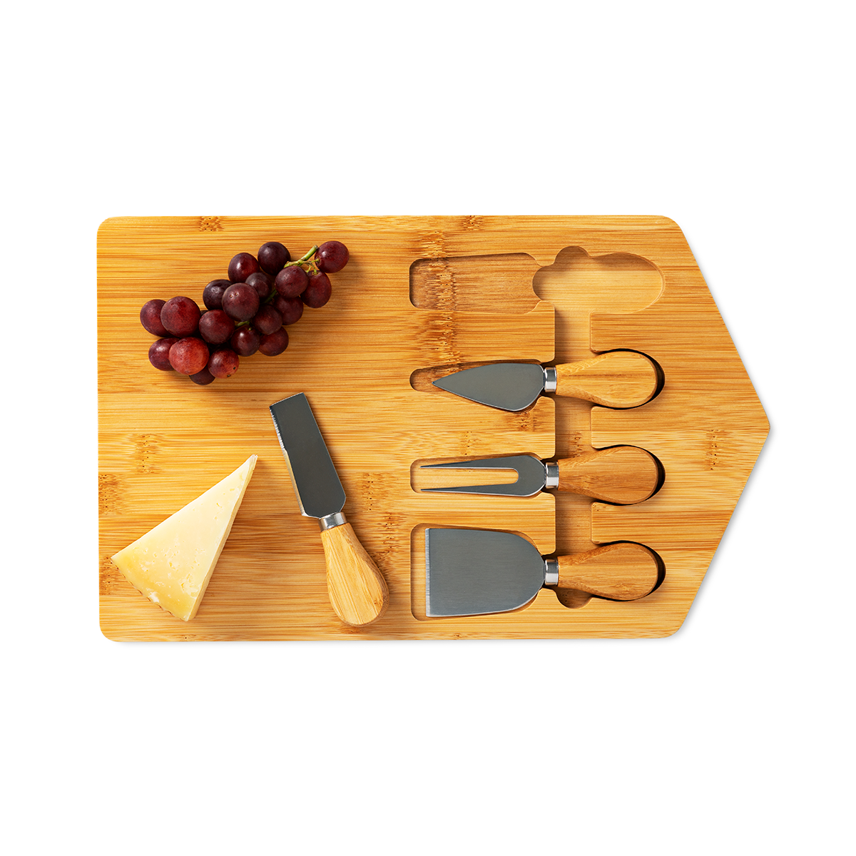 TRAY WITH 4 TOOLS FOR TAPAS BAMBOO