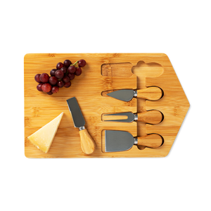 TRAY WITH 4 TOOLS FOR TAPAS BAMBOO