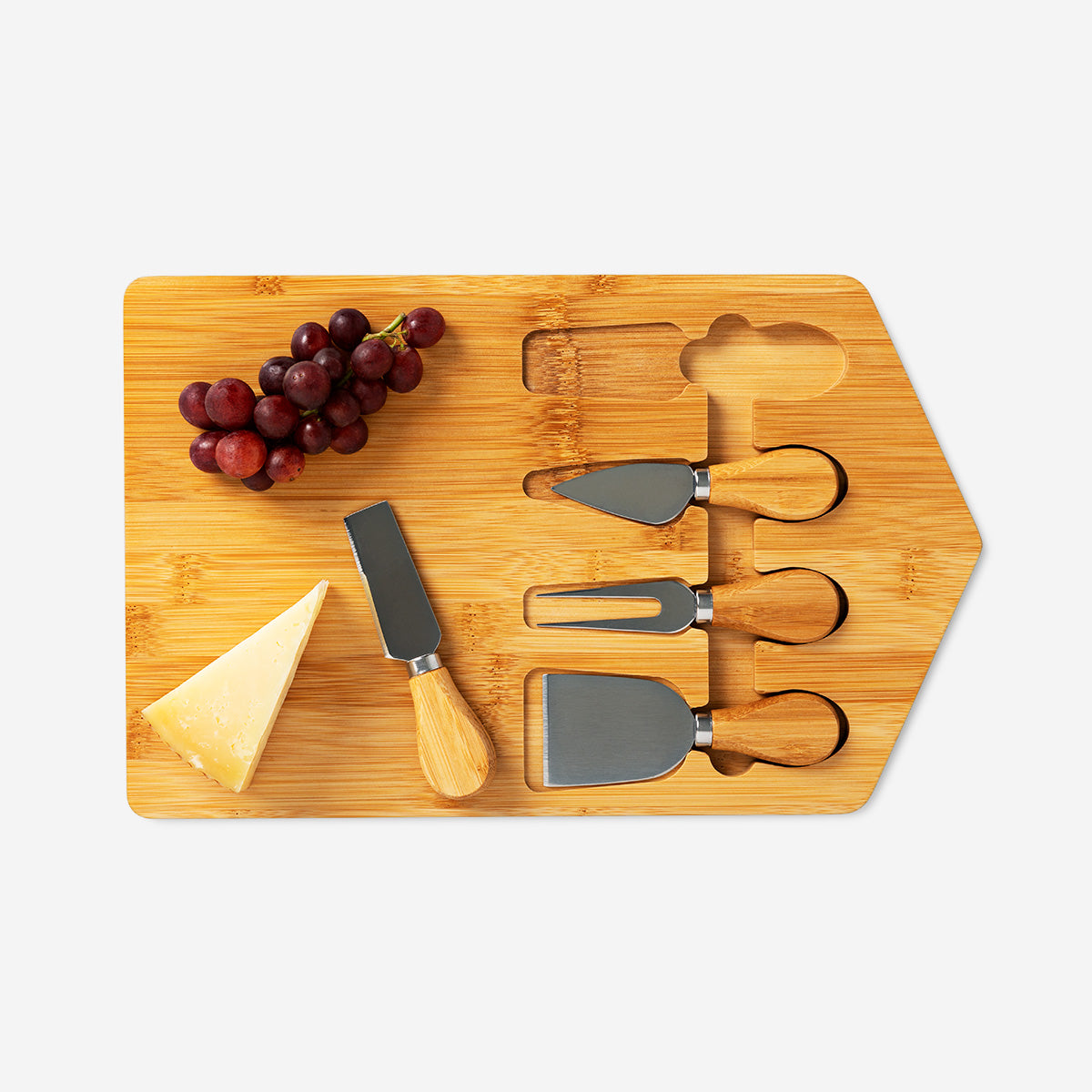 TRAY WITH 4 TOOLS FOR TAPAS BAMBOO