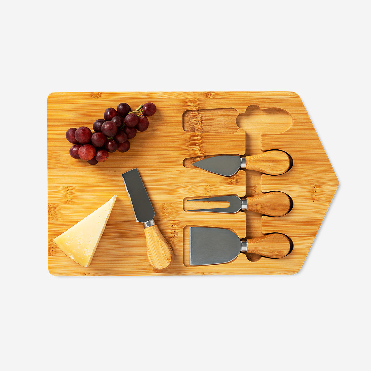 TRAY WITH 4 TOOLS FOR TAPAS BAMBOO