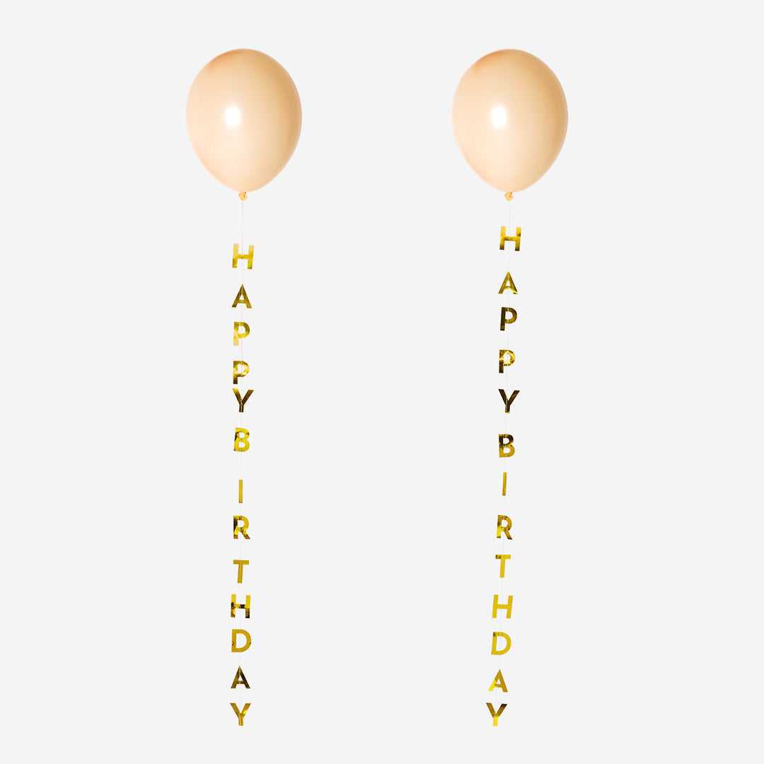 BALLOON TAILS HAPPY BIRTHDAY 6 PCS