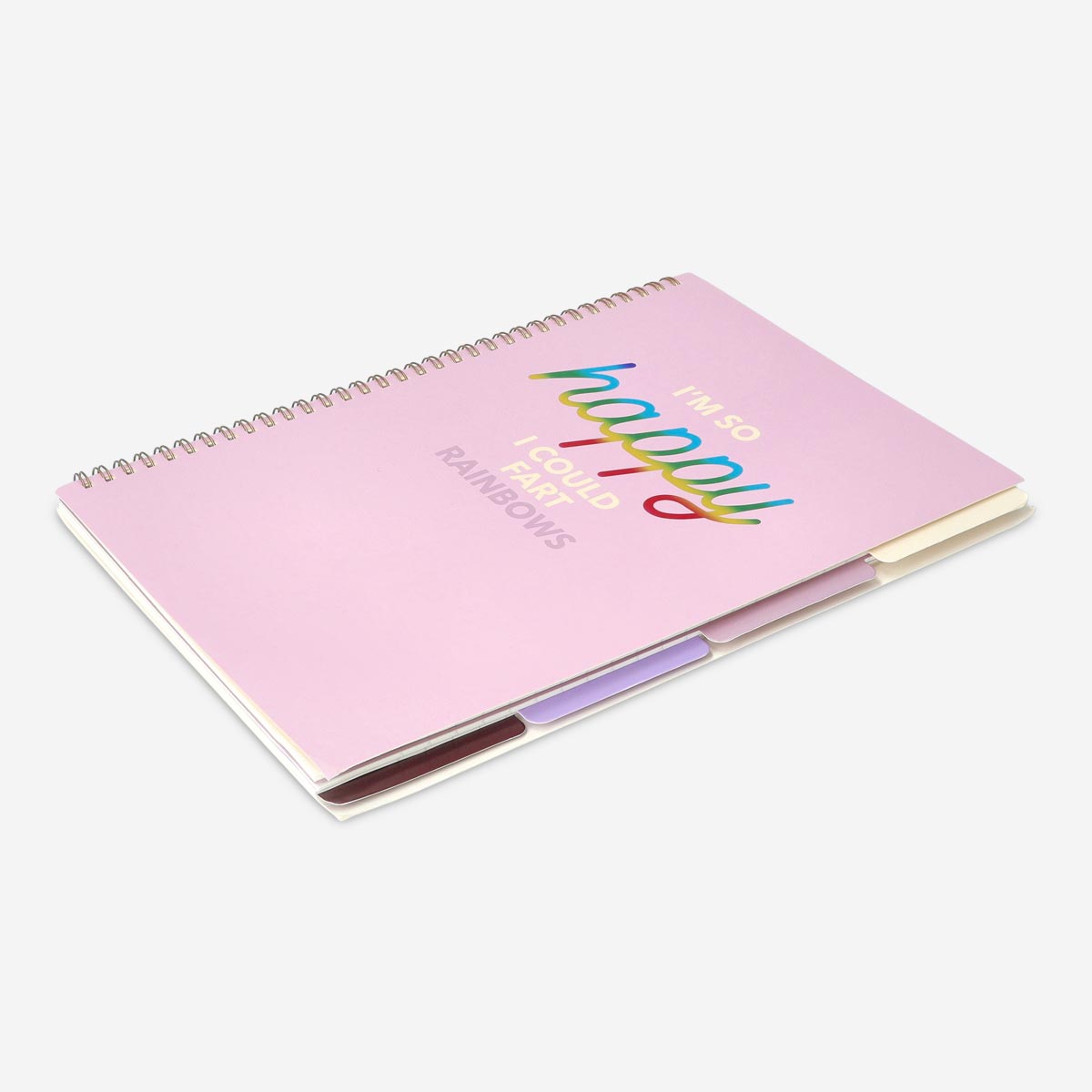 NOTEBOOK I'M SO HAPPY I COULD FART RAINBOWS A4 WITH DIVIDERS