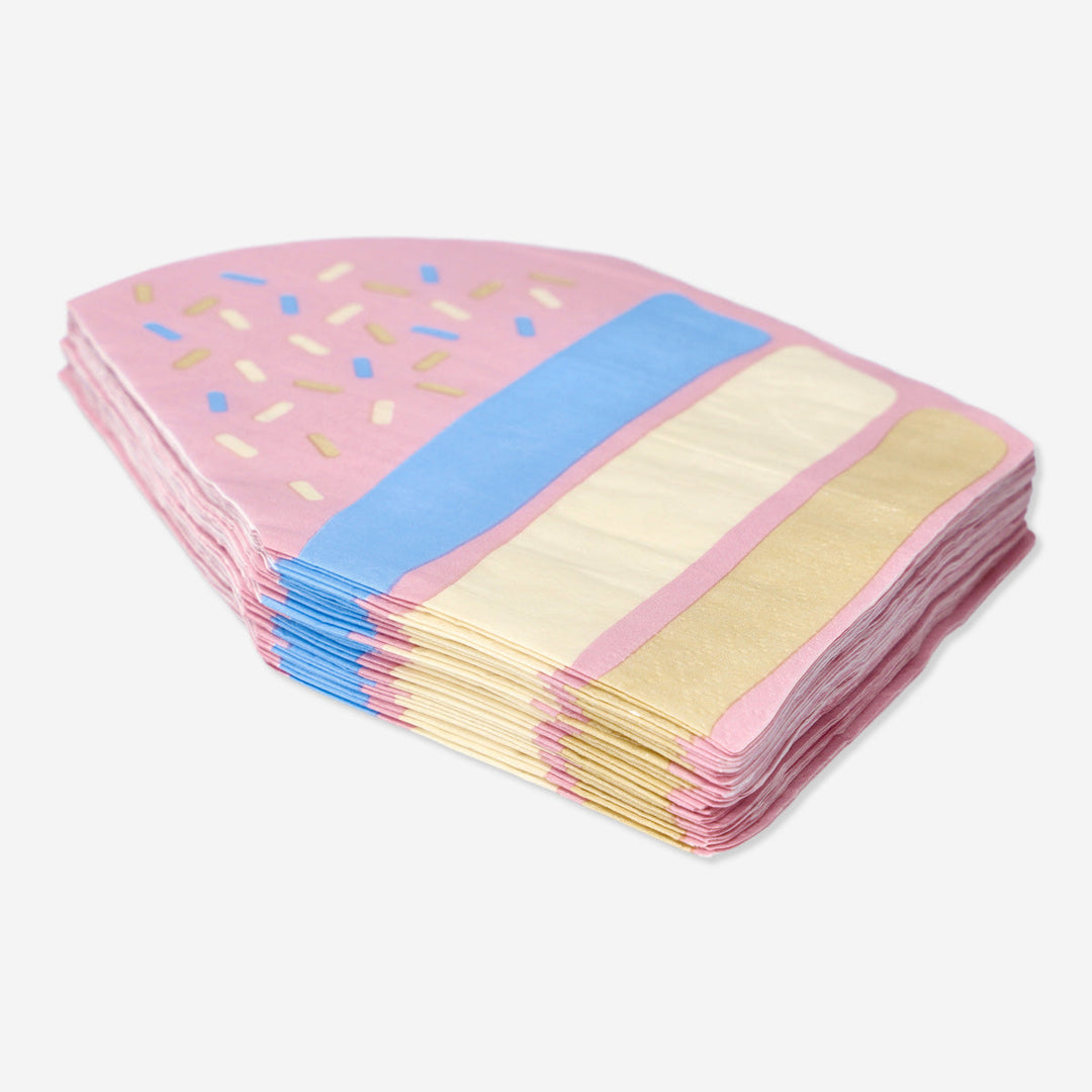 NAPKINS 3 LAYERS CAKE SHAPED 15 PCS