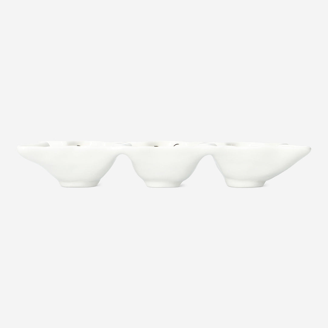 SERVING TRAY 3PCS TOGETHER GHOST SHAPE WHITE AND BLACK