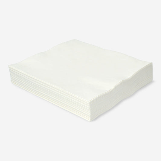 NAPKINS SOLID COL. WHITE 50 PCS