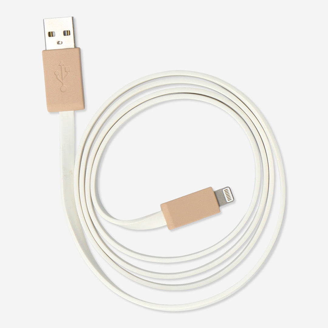 CHARGING CABLE 100 CM LIGHTNING OFF WHITE/BEIGE