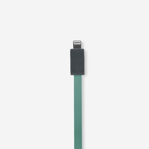 CHARGING CABLE 100 CM LIGHTNING GREY/GREEN