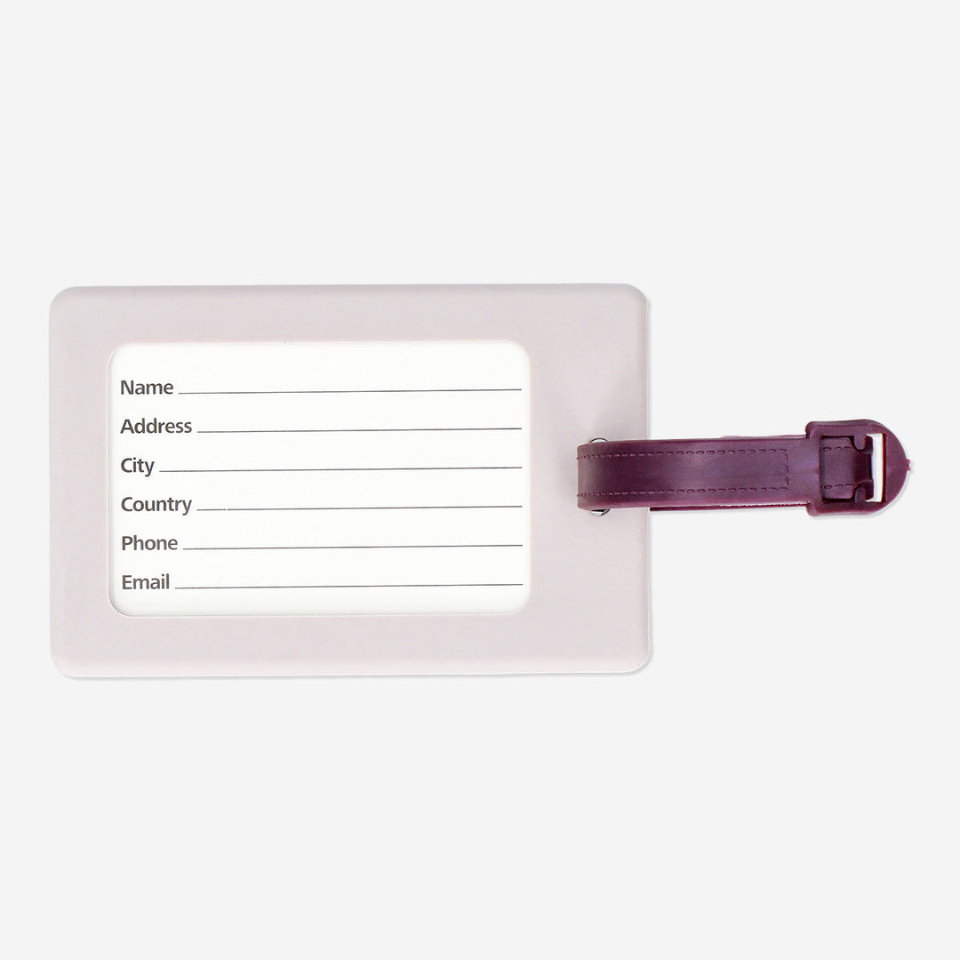 LUGGAGE TAG SILICONE W TEXT BON VOYAGE